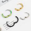 10pcs Stainless Steel Hoop Earrings 2.0mm 2.5mm  Ear Ring for Men Women Gold Color Black Colorful Round Circle Earring Wholesale