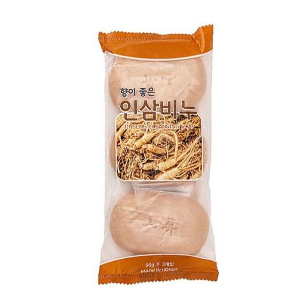 [OF1PMQ74] 3-pack of Fragrant Ginseng Soaps for Bathroom Wash (12130529)