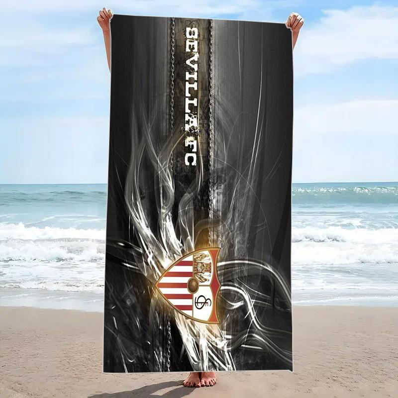 Sevilla FC Print Beach Towel, Large Soft Quick Dry Towel for Beach Camping Swimming