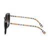 Burberry 4323F New Striped Series Elegant Vacation Style Fashion Square Sunglasses Women sunglasses Black BE-S-4323F-38538G