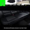 Bamboo Charcoal Leather Car Seat Cushion Set, Three-Piece, No Backrest, All-Season Interior Kit