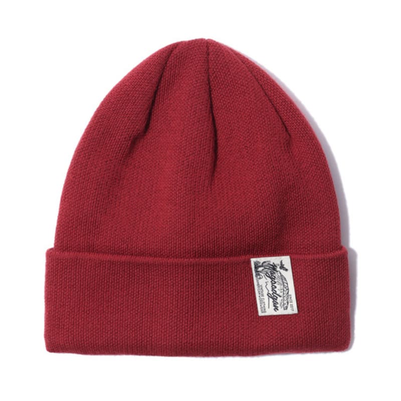 

Шапка бини MAGOODGAN 9308 с отворотом, бордовая FREE