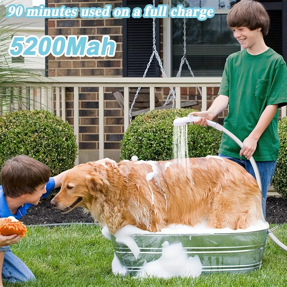 Verbesserte tragbare Campingdusche, tragbare Dusche für Camping, Outdoor-Camping-Duschpumpe mit 5200mAh Akku