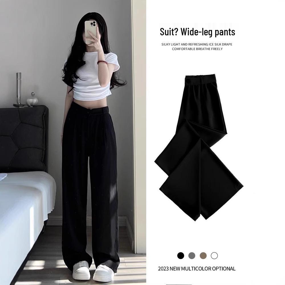 

Women s High-Waist Black Wide-Leg Trousers - Spring 2024 Collection 3XL