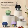 Compact 4-Grid Transparent Pill Box for Outdoor Travel