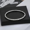 Elegant Gold-Plated Bamboo Joint Bracelet with Micro-inlaid Zirconia for Women