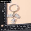 Cute Crystal Rhinestone Cat Keychain Animal Snake Butterfly Keyrings for Men Women Car Keyholder Bag Pendants DIY Jewelry Gifts