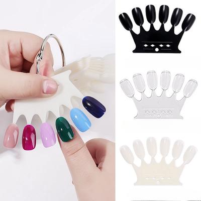 Nail Art Color Card Transparent Natural Color Plate Color Practice Nail Piece, Fake Nail, Display Nail Piece Nail Mold Crown Color Card