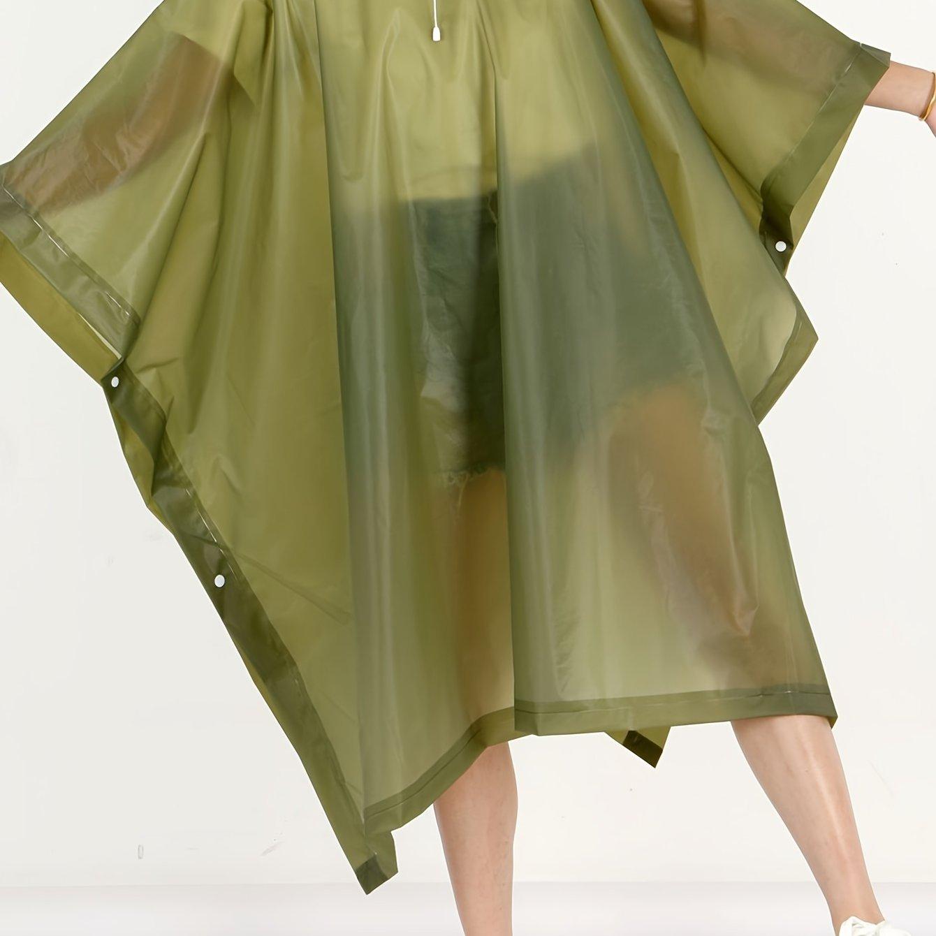 

Waterproof EVA Raincoat Unisex Multifunctional Poncho Transparent Rainwear Casual Style Hooded For Hiking Camping Outdoors