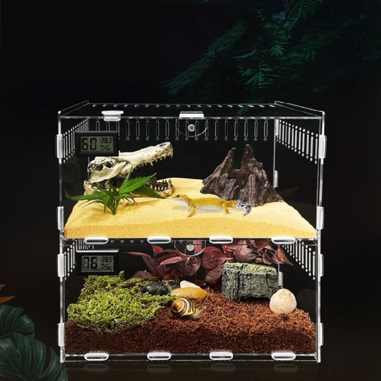 Reptiles Feeding Box Acrylic Breeding Case Clear Insect Mini Habitat