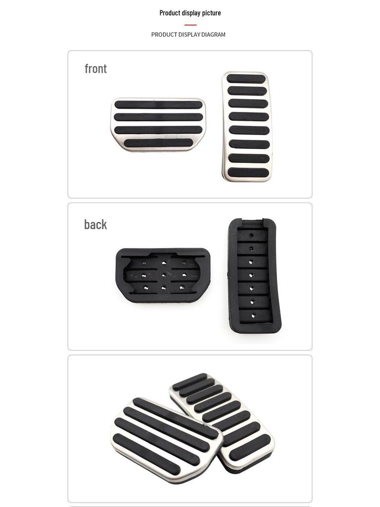 Non-Slip Pedal Set for Suzuki Vitara: Throttle, Brake, Rest Area Modifications