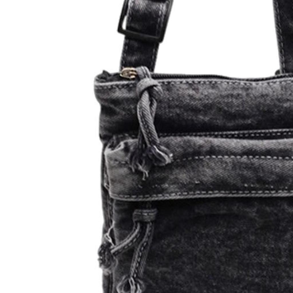 Denim Phone Purse Zipper Crossbody Bag for Shopping Traveling Camping Picnic