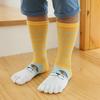 Children's Cotton Five-Finger Pile-Up High Socks for Autumn and Winter