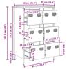 Highboard Rosa 68x39x101.5 cm Steel