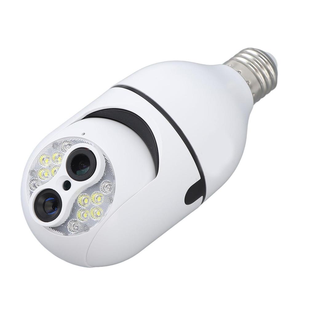 Dual Lens Security Camera WiFi 360 Degree Panoramic Al Human Tracking Light Bulb Camera 110‑240V
