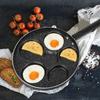 5 Round Holes Frying Pan Non Stick Eggs Cooking Pan Home Kitchen Cookware for Breakfast
