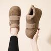 2024 Women's Thick-Soled Genuine Leather Fur Sneakers - Winter Warm, Velvet-Lined, Outdoor Sports Shoes