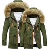 Men Thicken Winter Jacket Faux Fur Collar Long Thick Parkas Male Outwear Hooded Windbreaker Outdoor -30 Degree Snow Coats