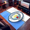 1pc Manchester City Football Club Print Area Rug - Soft,Washable Non-Slip Indoor Mat for Office Chairs,Living Room,Home Office Decorative Rug