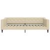 Vidaxl Sofa Z Funkcją Spania, Kremowa, 100X200 Cm, Obita Tkaniną