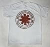 Red Hot Chili Peppers Logo Graphic T-shirt Men Medium White Short Sleeve Music