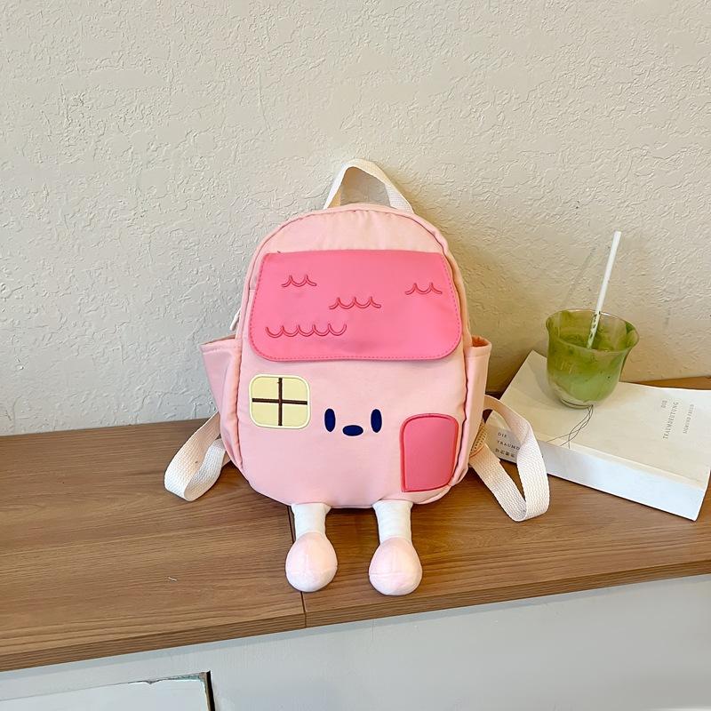 Schoolbag Cartoon Boys and Girls Kindergarten Backpack Size Children's Schoolbag Three-dimensional Splicing Color House Model Going Out Backpack