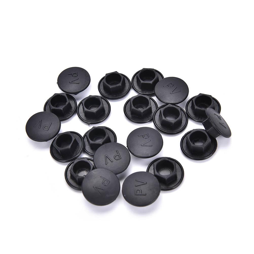 Nuevos 20 Piezas Negro Hexagonal Allen Tornillo Tuerca Cabeza Hexagonal Tapa Protectora Sujetadores Tornillos Tapas M5-24