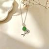 Elegant Cat Pendant Necklace: Fresh Design with Micro-Set Zircons for Women - Light Luxury & High-End Feel; Perfect Clavicle Chain Accessory.