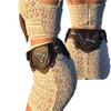 Sacoche de hanche utilitaire en cuir Steampunk pour femmes Festival Poche Tribale Bohème Gypsy Sac banane Voyage Costume Médiéval Cosplay Accessoire