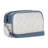 Coach Jamie 18 Classic Monogram Print Double Card Slot Zipper Closure Wristlet Women Wristlet Chalk-White Indigo CB851-SVUOB