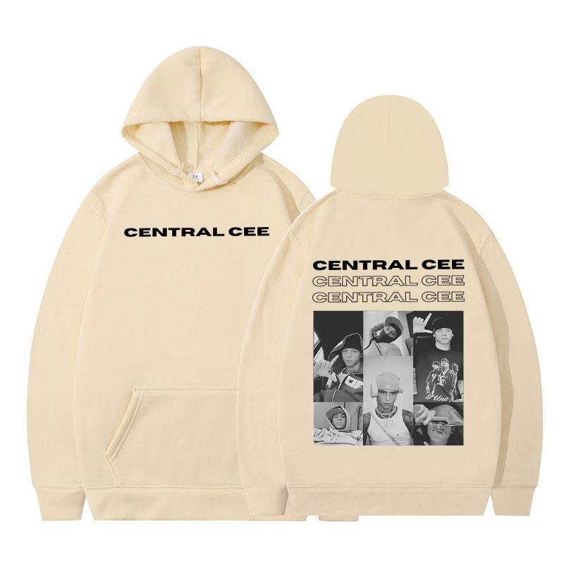 Rapper Central Cee Vintage Fashion Printed Hoodie Men Women Long-sleeved Winter Harajuku Hip-hop Pullover Oversized Sweatshirt