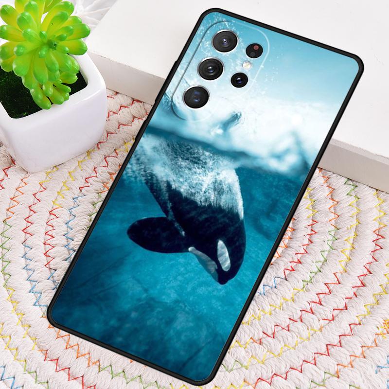 Killer Whale Orca soft Silicone Phone Case For Samsung Galaxy note 10 pro S26 S25 S24 S23 S22 S21 Plus S25Ultra Capa Cover