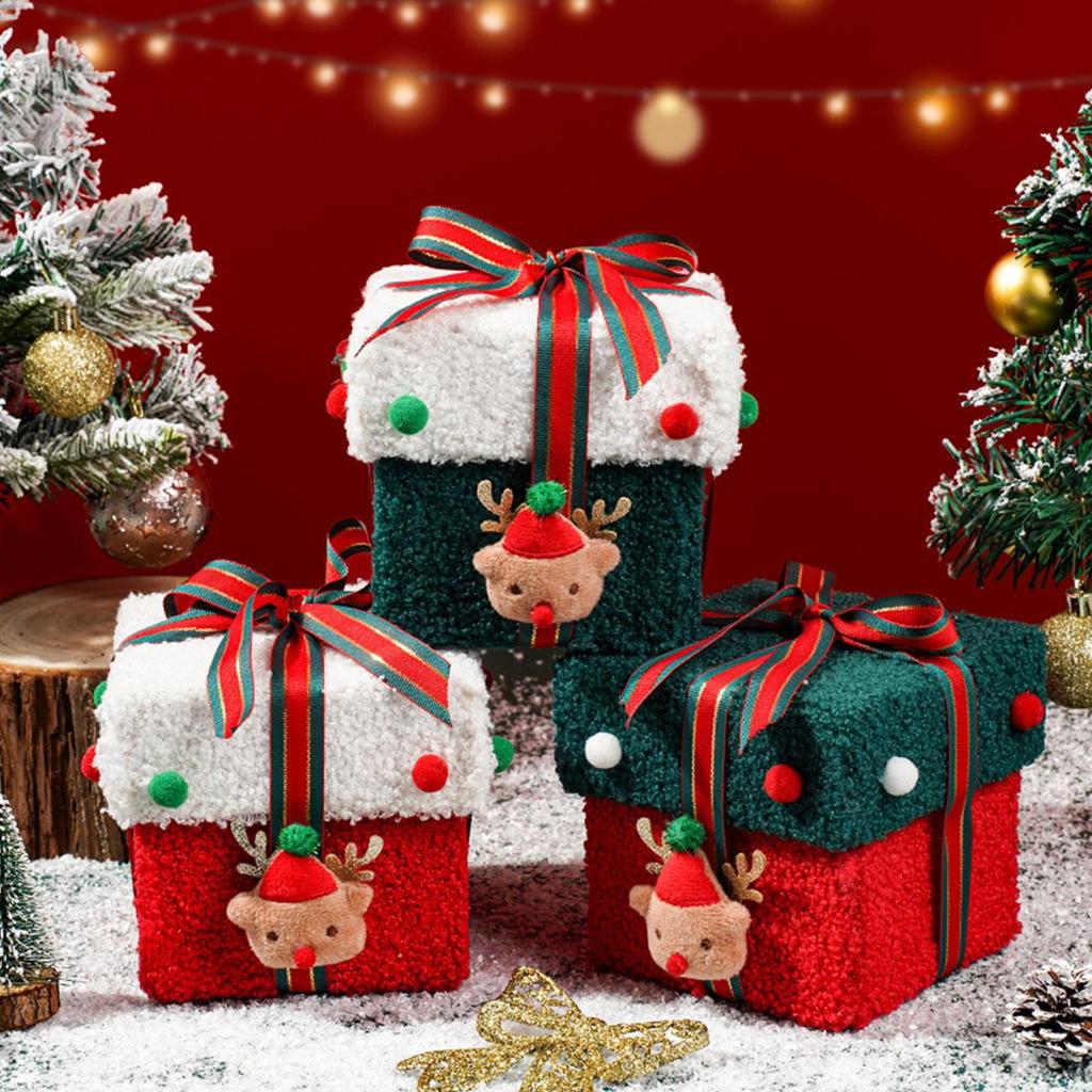 Christmas Creative Apples Gift Box Christmas Cookie Boxes Festive Snack Container Candy Christmas Eve Gift Decoration
