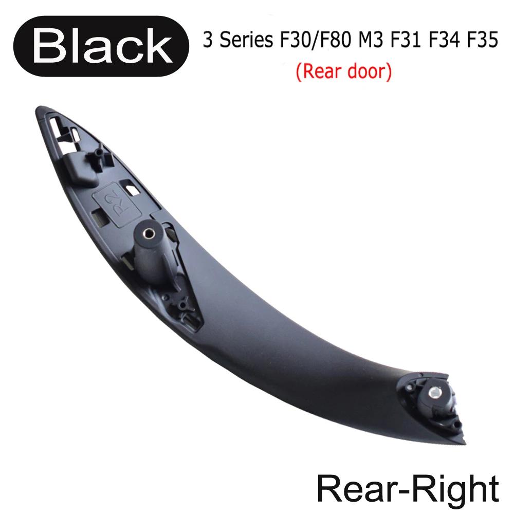 Black Front Left/Right Car Inner Door Handle Trim Pull Grab Panel Handle For BMW F30 F80 F31 F32 F34 F35 Interior Door Handles Black-Rear-Right