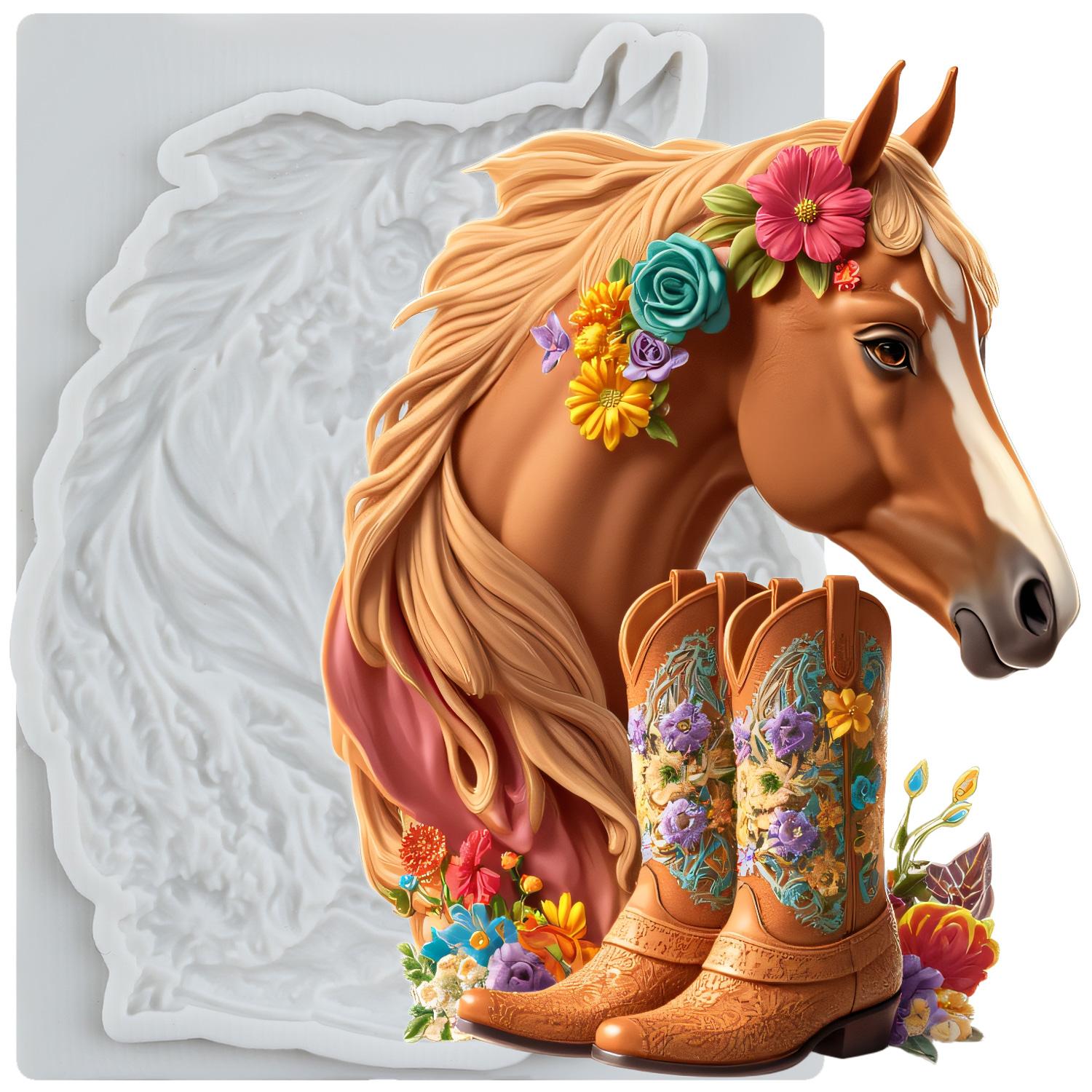 

Силиконовые формы для лошадей, форма для мастики в виде ковбойского сапога, инструменты для украшения торта, топпер для кекса, форма для конфет, шоколада, гампасты серый