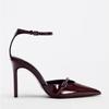 Sexy Pointed Toe Thin High Heels Women Patent Leather Ankle Strap Party Dress Shoes Fashion Slingback Sandals Zapatos De Mujer