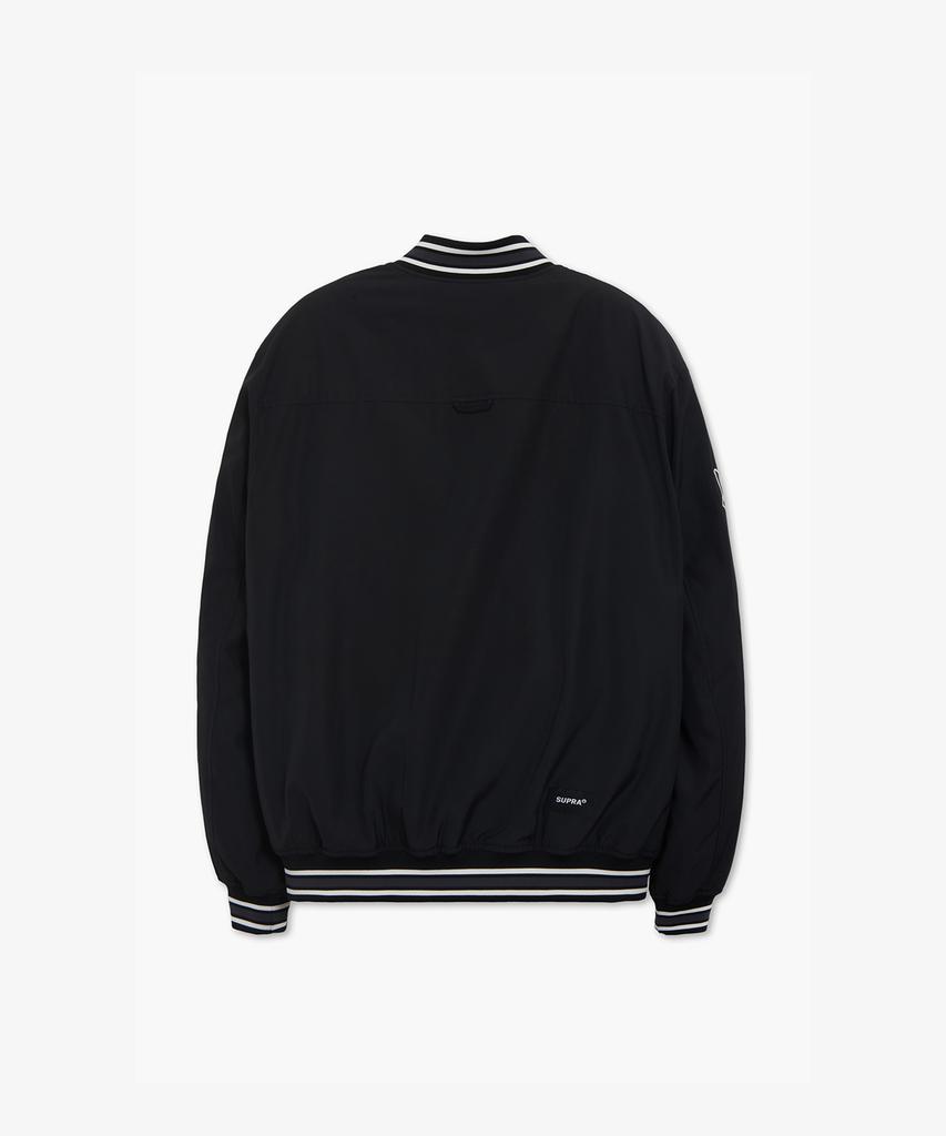 Supra Crown Boucle Embroidered Varsity Jacket (Black)