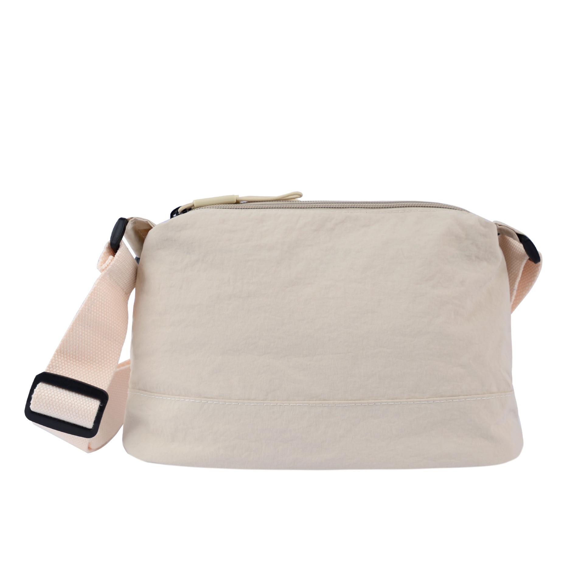 

Portable fashion messenger bag outdoor light casual versatile shoulder bag nylon large capacity multifunctional messenger bag бежевый