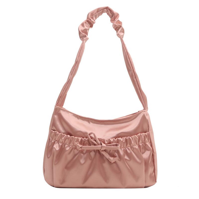 Stylish Retro Shoulder Bag For Women In Trendy Black White Pink And Gold Colors