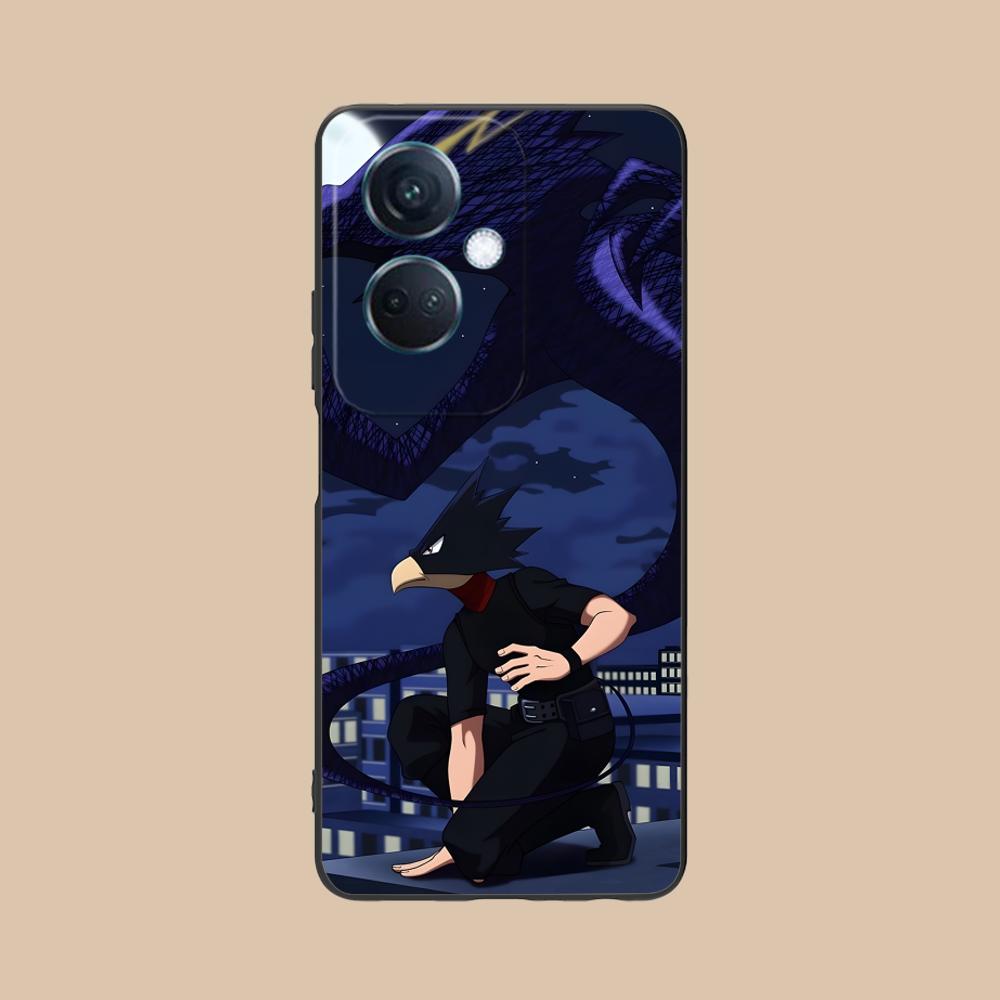 MHA Tokoyami Mobile Phone Case for OPPO Reno 14 13 12 11 10 9 8 7 6 5 F T Pro 5G Colorful Printing Cover Luxury Cellphones Cover