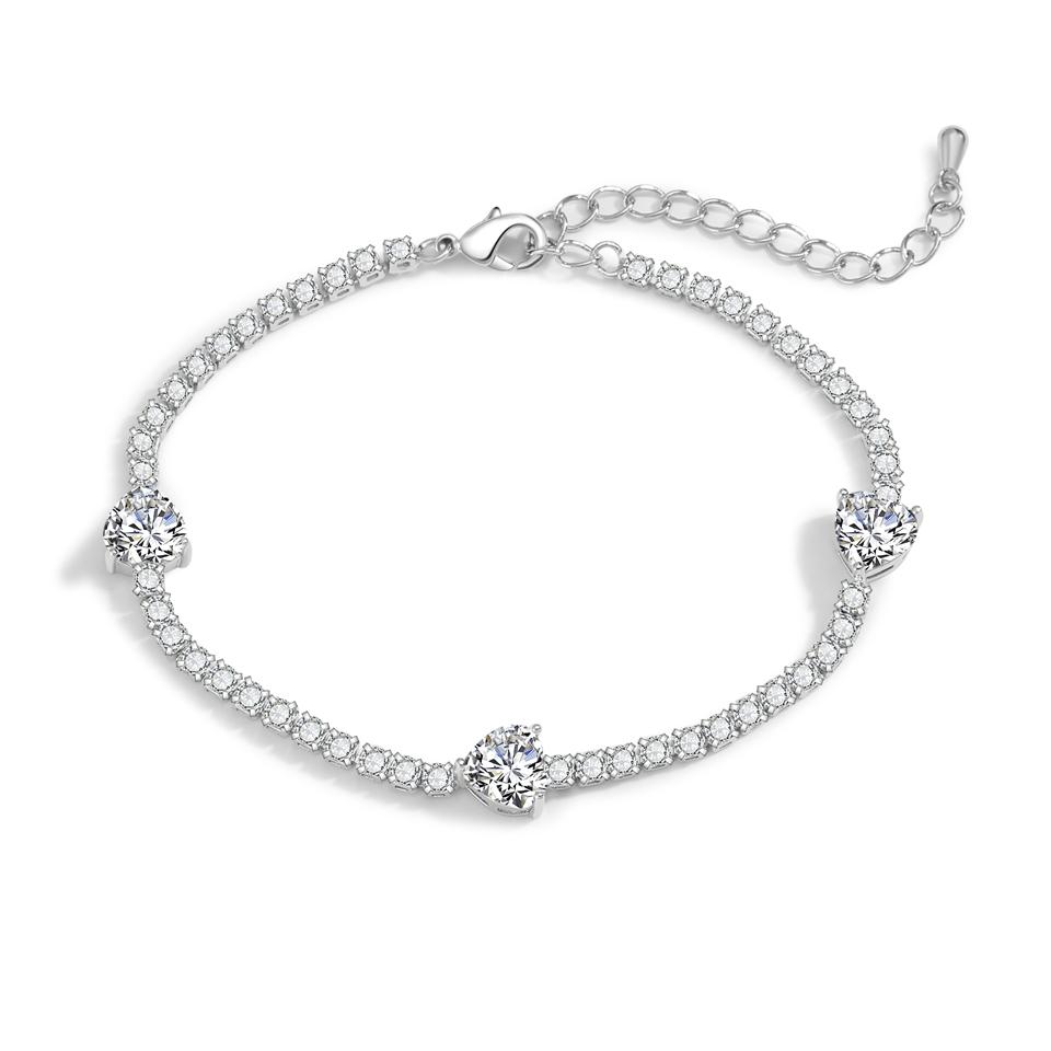 

ZAKOL Модный розовый браслет-шарм в форме сердца с цирконием для женщин Изысканный милый помол День рождения Циркон подарок