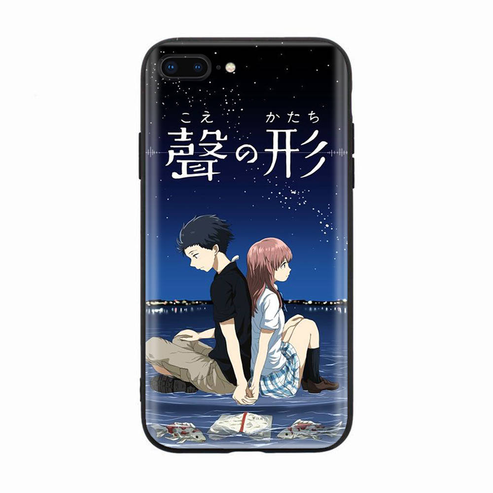 Black Case for Xiaomi Redmi 13C Note 9 iPhone XR 7 8 14 15 11 12 13 X XS Pro Max Samsung A25 S23 S24 FE Ultra Plus Silent Voice