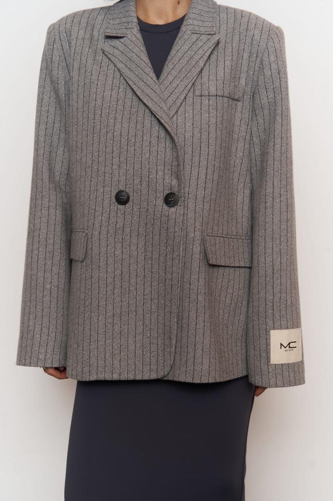 Blazer Rayé Juicy Couture – Femme – Taille L – Gris/blanc – Neuf Avec étiquette
