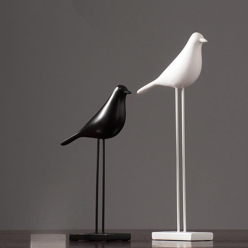 Ornamente din Rășină Păsări Nordice Animal Creativ Simplu Living Birou Cameră Model Desktop Acasă Decorațiune Moale