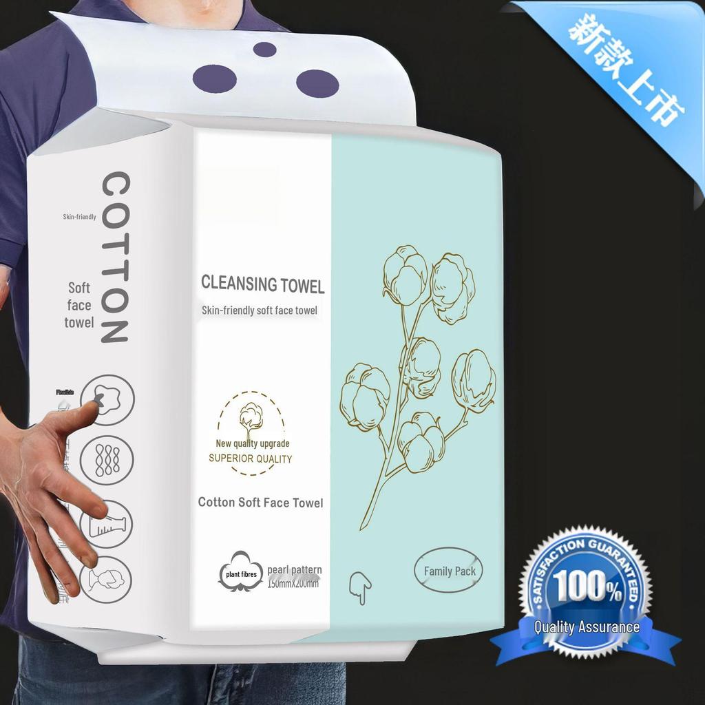 Disposable Hanging Facial Cleansing Wipes – Thick, Soft, Lint-Free, Cotton Makeup Remover.