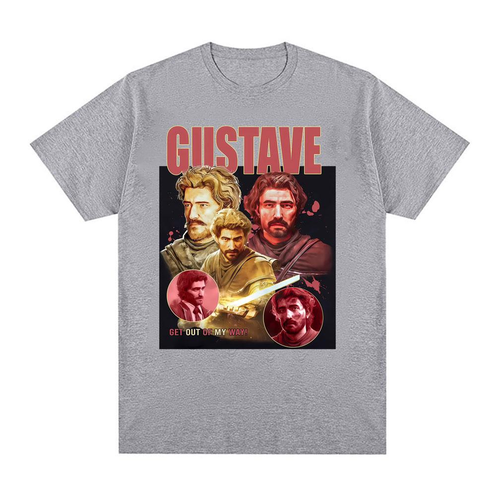 Gustave Retro Fan Shirt Expedition 33 Graphic T Shirt Unisex Women Summer Short Sleeve Tshirt Casual 100 Cotton Oversized Tshirts