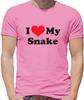 I Love My Snake - Mens T-Shirt - Snakes Pet Pets Python Reptile Owner