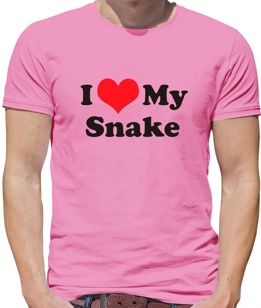 I Love My Snake - Mens T-Shirt - Snakes Pet Pets Python Reptile Owner