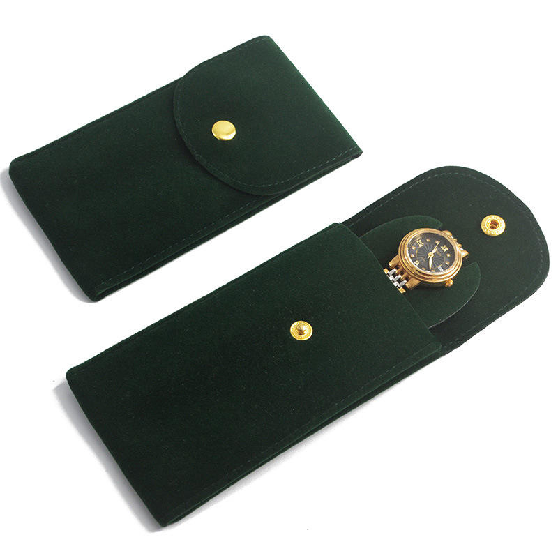 Portable Flannelette Fabric Watch Pouch Storage Bag Single Watch Travel  Organizer Display Pouch for Men and Women Dropshipping