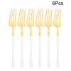 6Pcs Mirror Dinner Forks Cutlery Blakc Stainless Steel Fork Flatware Kitchen Silverware Western Dinnerware Restaurant Fork Set